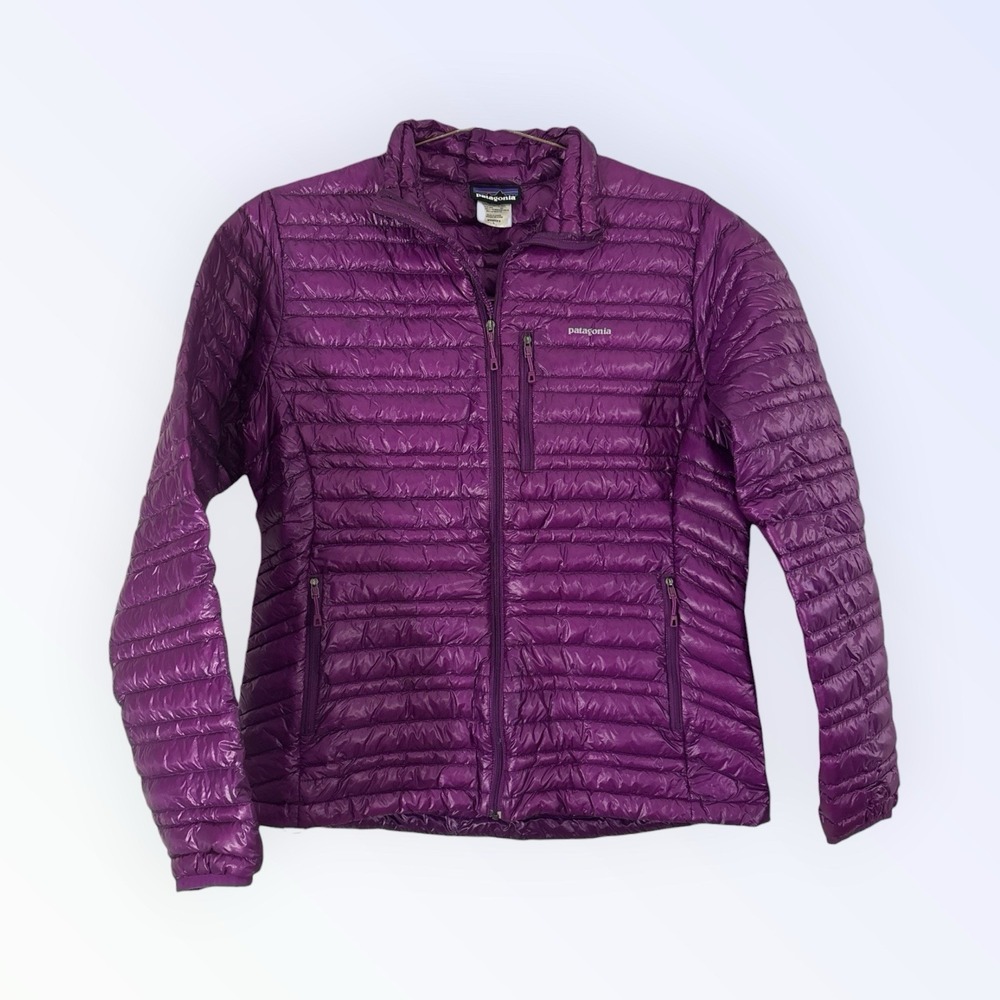 PATAGONIA Ultralight Goose Down Puffer Full Zip Women's LARGE Purple